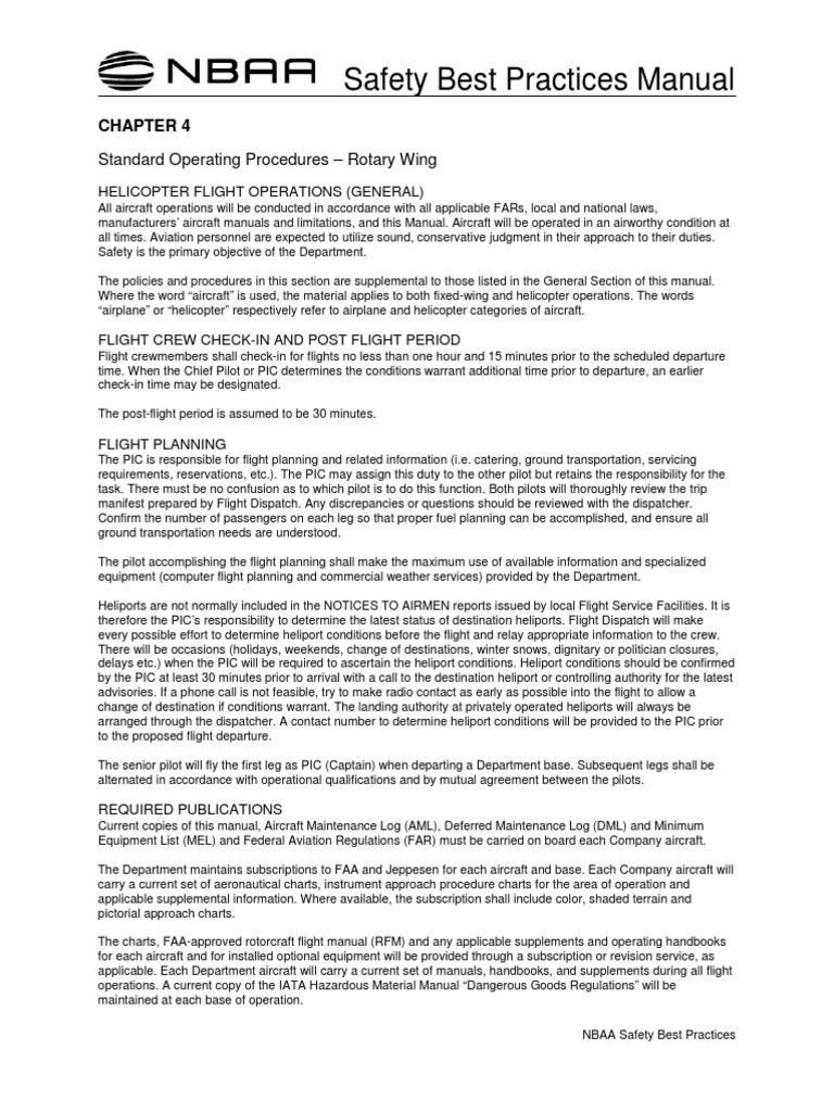 Safety Best Practices Manual: Standard Operating Procedures - Rotary ...