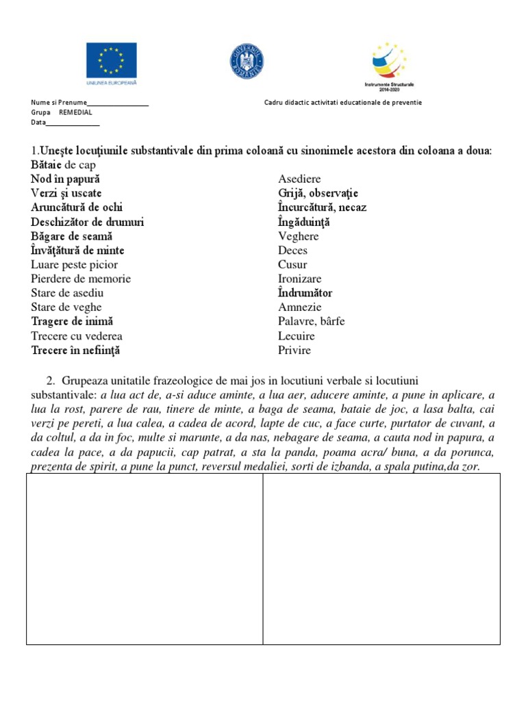 Locutiunea Substantivala | PDF