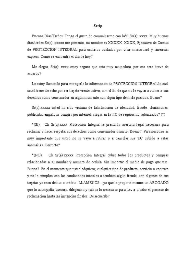 Protección Integral para Tarjetahabientes | PDF