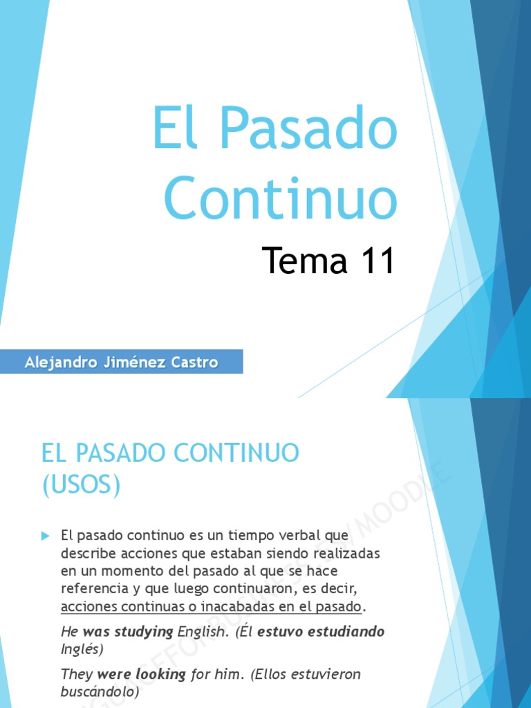 Usos y características del pasado continuo | PDF | Verbo | Lingüística