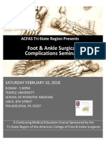 ACFAS Tri-State Region Foot & Ankle Complications Seminar