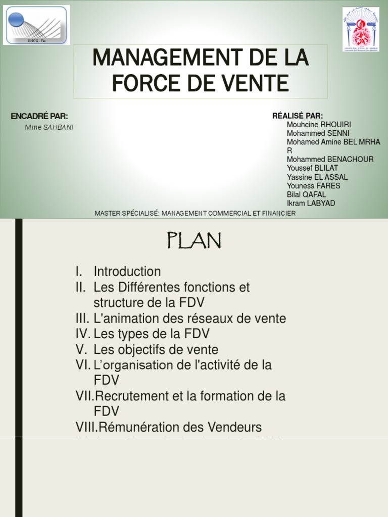 Management de Force de Vente | PDF | Sodles | Recrutement