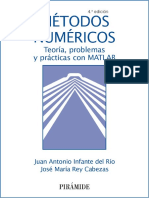 Métodos Numéricos, 4ta Edición - Juan Antonio Infante Del Río