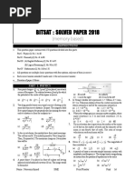 Bitsat 2018 Question Paper