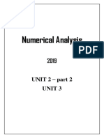 Numerical Analysis: UNIT 2 - Part 2 Unit 3