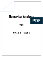Numerical Analysis: UNIT 1 - Part 1