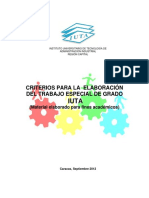 Criterios Para Elaboración Del Trabajo Especial de Grado Sept 2012 (Version PDF)