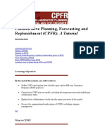 Collaborative Planning, Forecasting and Replenishment (CPFR) : A Tutorial