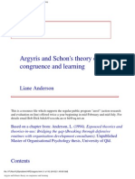 Argyris and Schon's Theory On Congruence and Learning