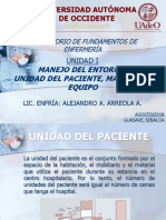 Unidad del paciente: mobiliario, material y condiciones ambientales