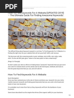 How to Find Keywords for a Website