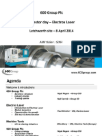 600 Group PLC Investor Day - Electrox Laser: Letchworth Site - 8 April 2014