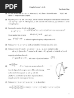 Z Z Z Z Z Z+C 0 A Z C 0: Complex Locus of A Circle Yue Kwok Choy (1) It Is Easy To Show That - Z - Z