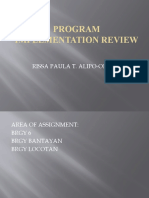 Program Implementation Review