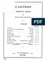 Twelve Solos For French Horn and Piano Score
