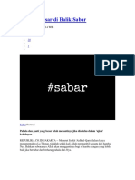 Rahasia Besar Di Balik Sabar