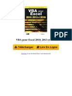 8Z7N Vba Pour Excel 2010 2013 Et 2016 Par Daniel Jean David B01F4DOPPS PDF