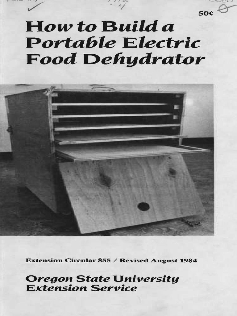How To Build A Portable Electric Food Dehydrator Operation PDF