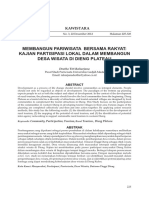 Membangun Pariwisata Bersama Rakyat Kajian Partisipasi Lokal Dalam Membangun Desa Wisata Di Dieng Plateau