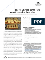 Considerations For Starting An On-Farm Dairy Processing Enterprise