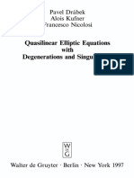 (de Gruyter Series in Nonlinear Analysis and Applications 5) Pavel Drabek, Alois Kufner, Francesco Nicolosi-Quasilinear Elliptic Equations With Degenerations and Singularities-De Gruyter (1997)