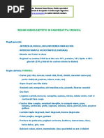 Regim Igieno - Dietetic - Pancreatita Cronica