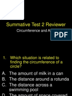Summative Test 2 Reviewer: Circumference and Area
