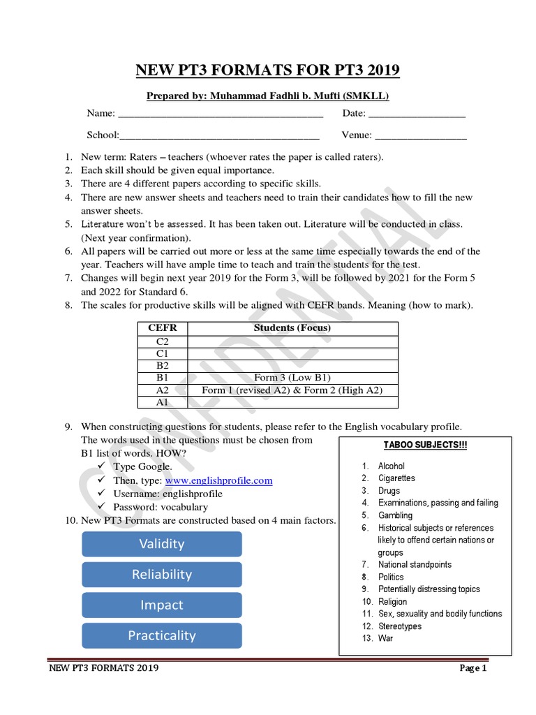 Pt3 2019 Latest Formats Pdf Question Multiple Choice