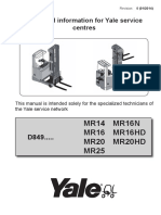 YALE (D849) MR20HD LIFT TRUCK Service Repair Manual PDF