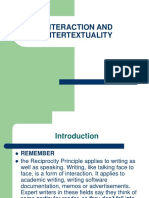 Interaction and Intertextuality