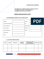 Formulario Postulación Docente