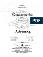 Arensky HV Partitúra PDF
