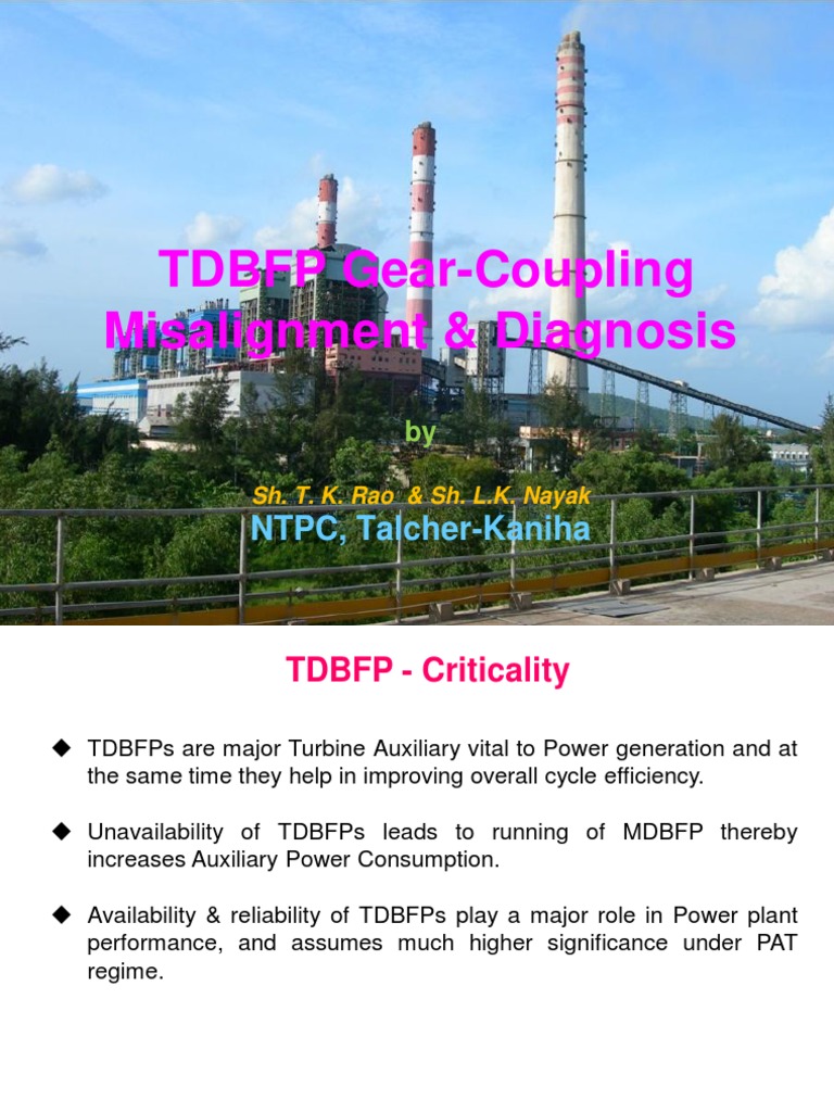 TDBFP GearCoupling Misalignment & DiagnosisA Case Study PDF