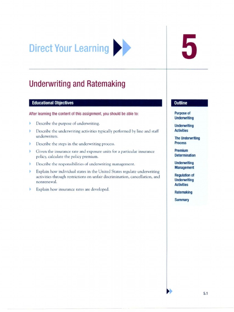 Underwriting Activities and Objectives | PDF | Underwriting | Reinsurance
