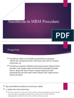 Anesthesia in MRM