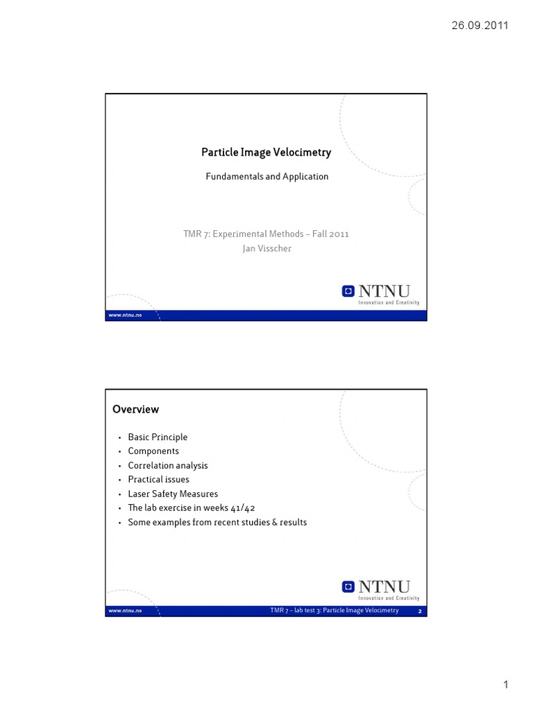 Particle Image Velocimetry Guide | PDF | Optics | Applied And ...
