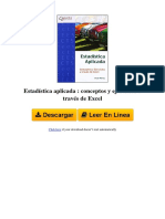 Estadstica Aplicada Conceptos y Ejercicios A Traves de Excel