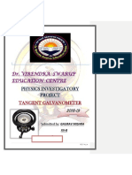 Physics Investigatory Project XII Tangent Galvanometer (1) Ok