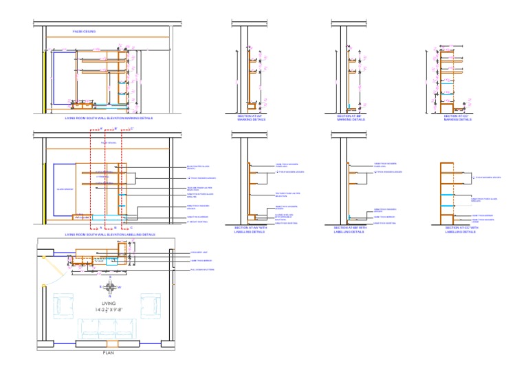 Living TV Unit Cabinet Details | PDF