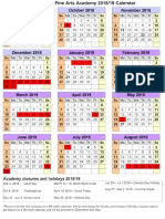 MFAA 2018-19 Year Calendar