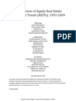 An Overview of Equity Real Estate Investment Trusts (Reits) : 1993-2009