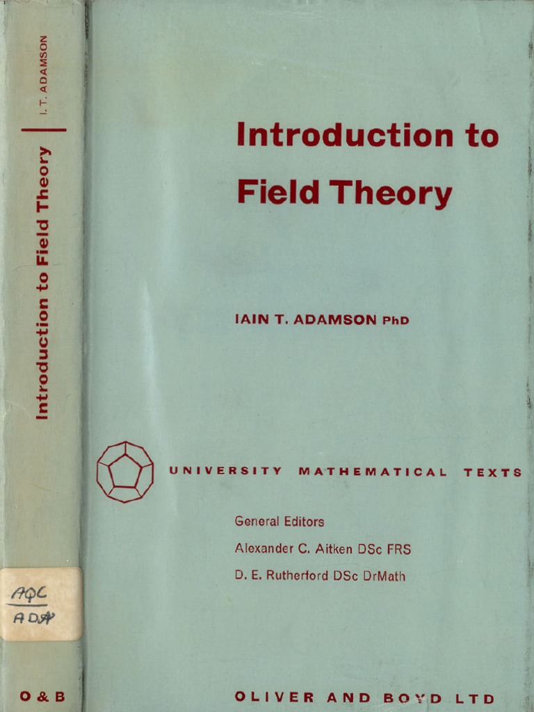 INTRODUCTION TO FIELD THEORY PDF intelligence overview