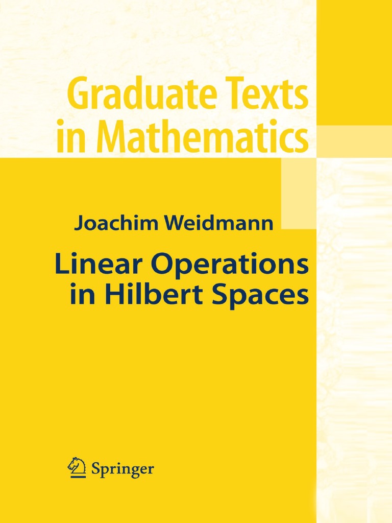 Linear operators in hilbert space pdf pdf operator mathematics