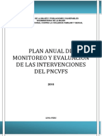 Plan Anual de Monitoreo y Evaluacion 2016