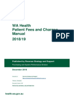 WA Health Fees and Charges Manual