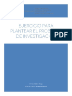 Ejercicio Para Plantear El Problema de Investigación