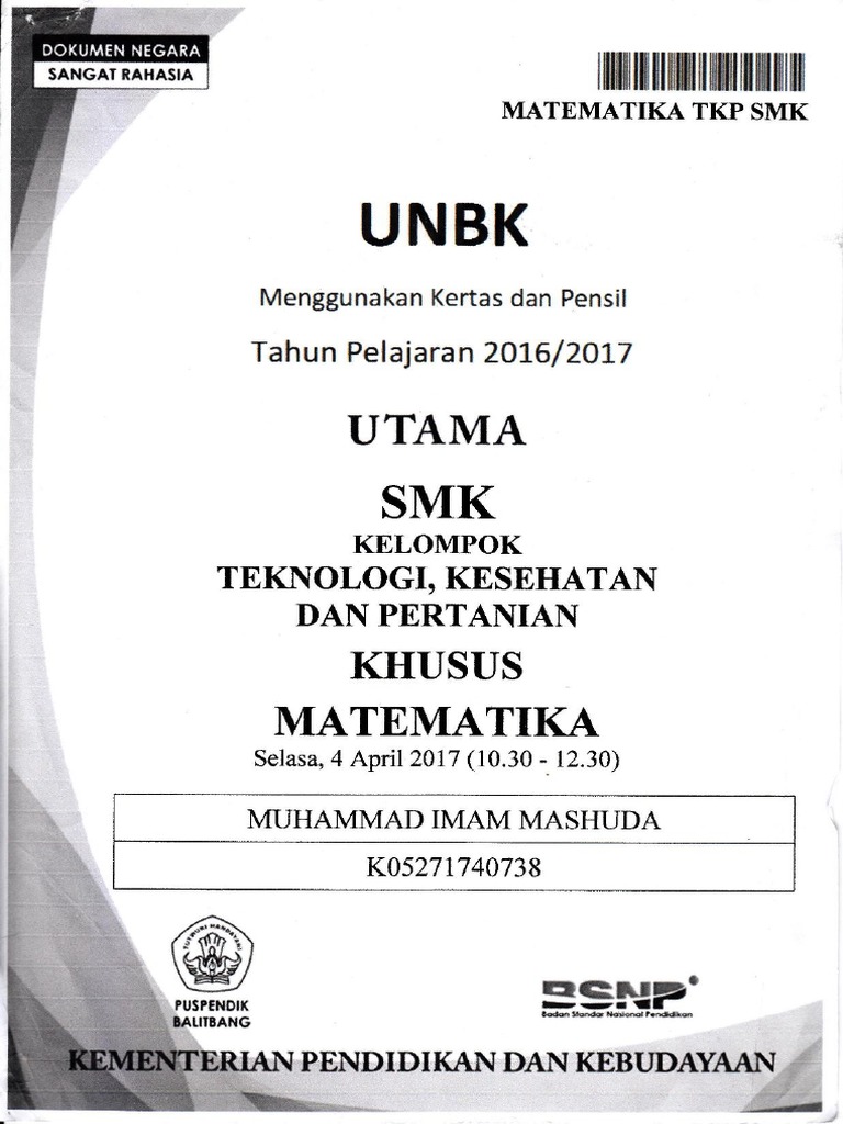 Matematika Tkp Smk 2017 Pdf