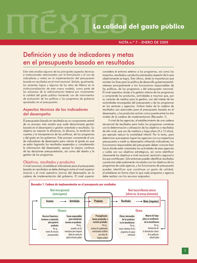 Mejora de la calidad del gasto público | PDF | Presupuesto | Calidad ...