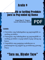 AP - 4 - Aralin9 - Pagtangkilik Sa Sariling Produkto para Sa Pag-Unlad at Pagsulong NG Bansa