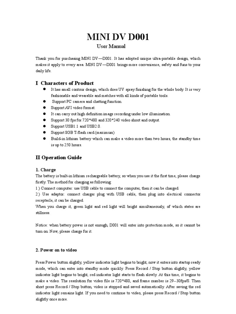 Mini DV d001 | PDF | Business | Computers
